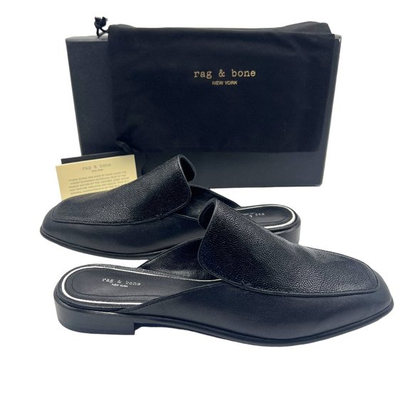 rag & bone Black Aslen Loafer Mule Size 8.5 - Picture 15 of 16
